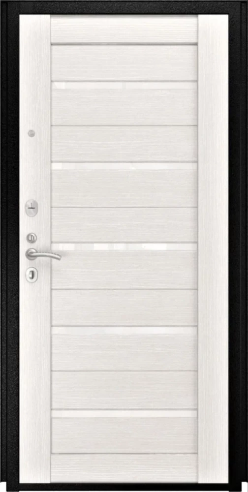 Входная дверь ДвериПРО Elfy СБ-1 (лак. белое, 16мм, беленый дуб) DPRO197037 внутренняя сторона